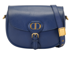 Medium Bobby Bag, Leather, Blue, 84-MA-0232, S, 1*